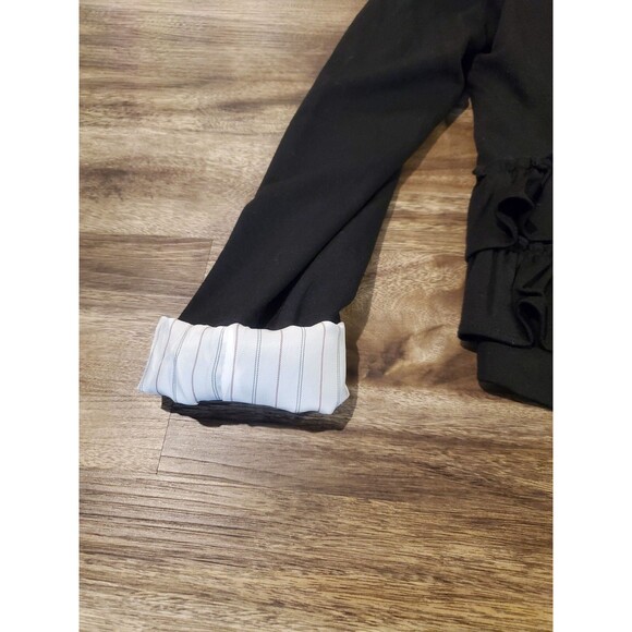 Aryn K. Women's Medium Lined Full Zip Ruffled Jacket Black - Picture 2 of 6